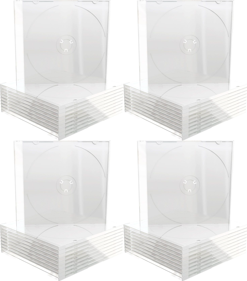 4x Pudełko Omega Slim Case, 5,2mm, 10 sztuk, przezroczysty