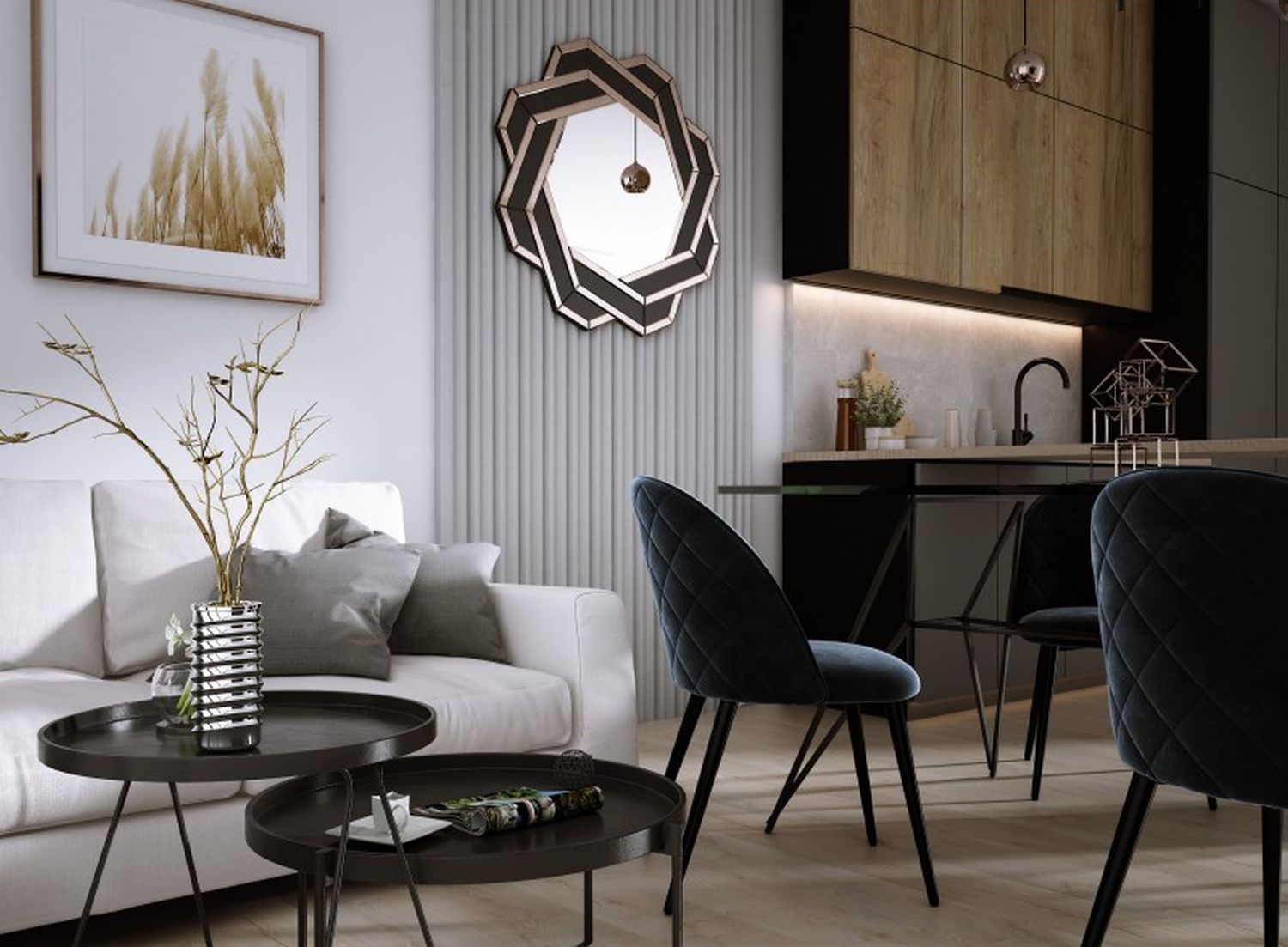 Ars Longa Node Gold lustro 90x90 cm NODEGOLDLUSTRO