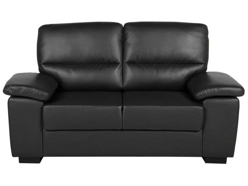 Sofa Vogar Ekoskóra Czarny dla 2 osób 1 szt.