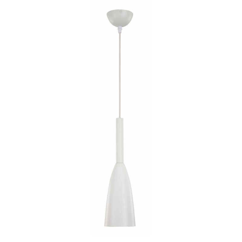 Lampa wisząca Light Prestige Solin 8077 biała szerokość 11 cm 1xE27 x 60W 1 szt.