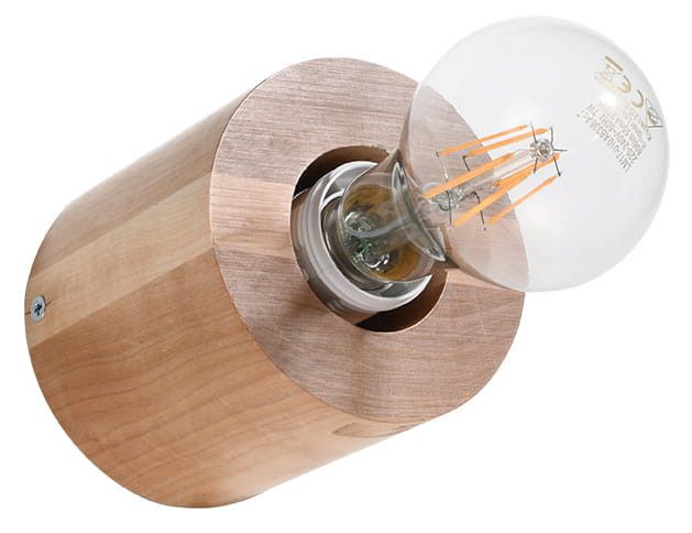 Kinkiet ścienny Sollux Lighting Salgado jasne drewno 1 x E27 x 60W IP20 wym: 10 x 10 x 10 cm - 1 szt.