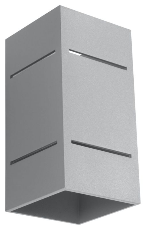 Kinkiet ścienny Sollux Lighting Blocco szary 1 x G9 x 40W IP20 wym: 20 x 10 x 10 cm - 1 szt.