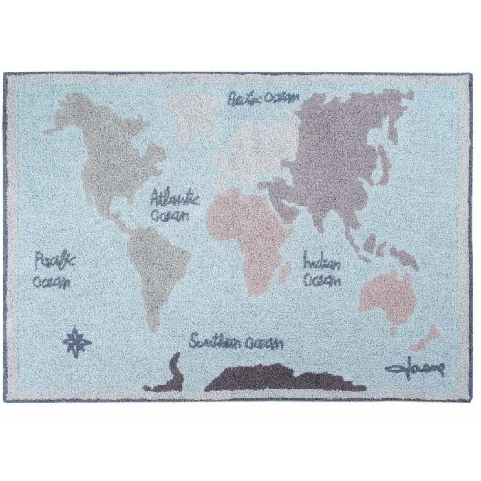 Dywan Bawełniany Vintage Map 200x300 cm Maxi Rugs Lorena Canals KC