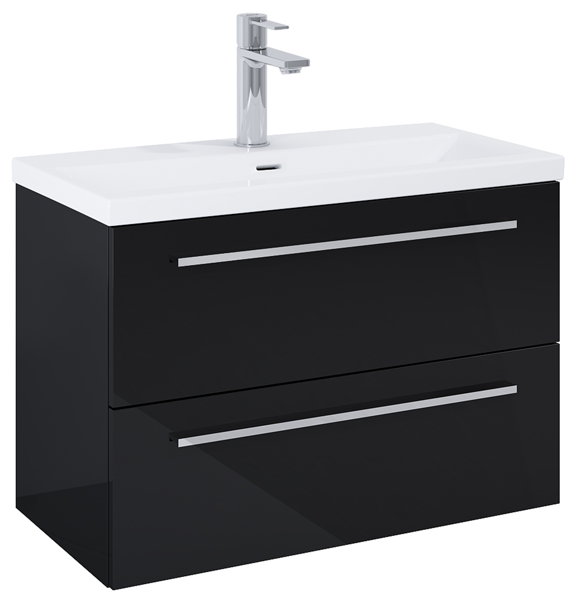 Roca Kwadro szafka 79,8x38,4x53 cm podumywalkowa wisząca czarna A857970351
