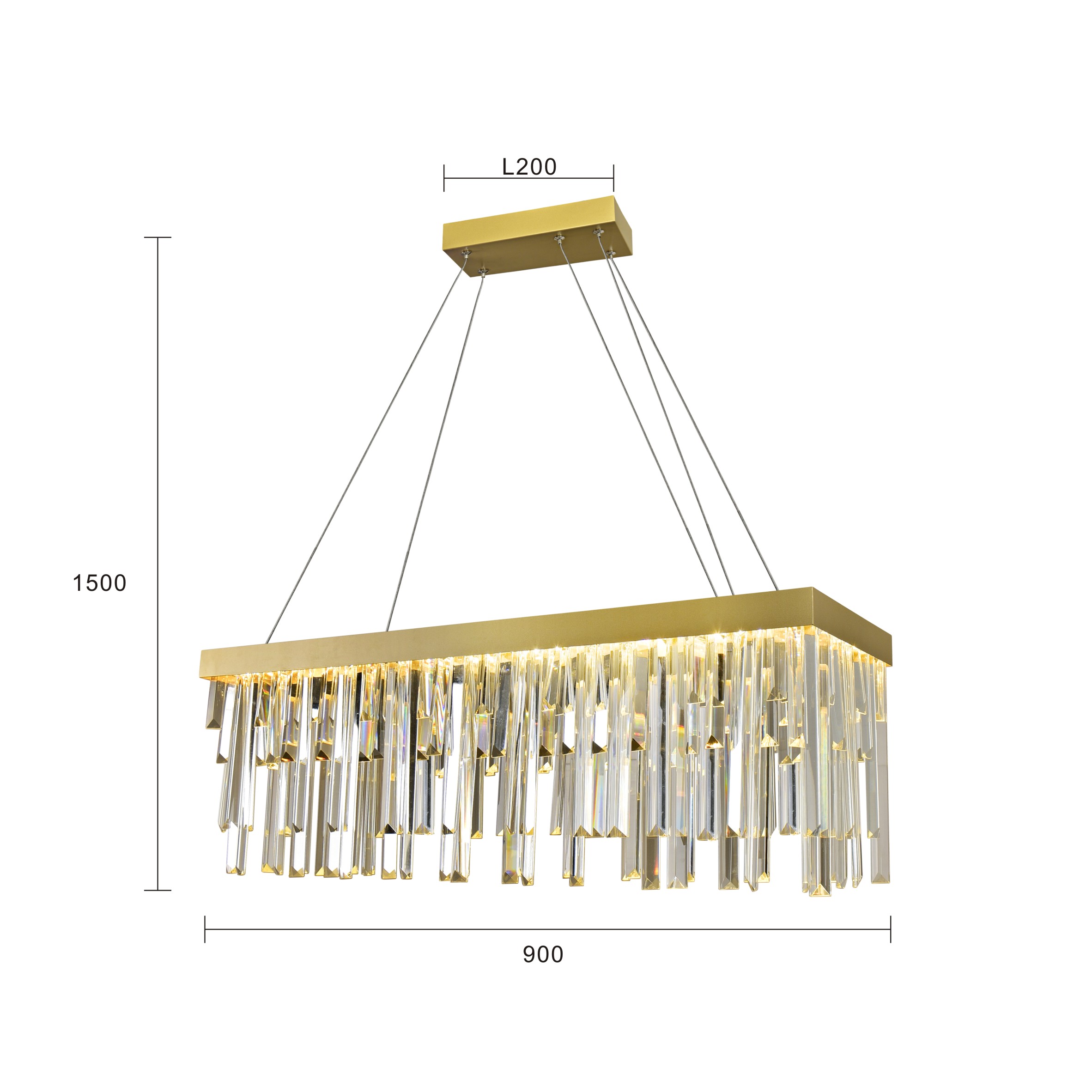Aviano Lauret lampa wisząca 1x37 W złota 6208-0115