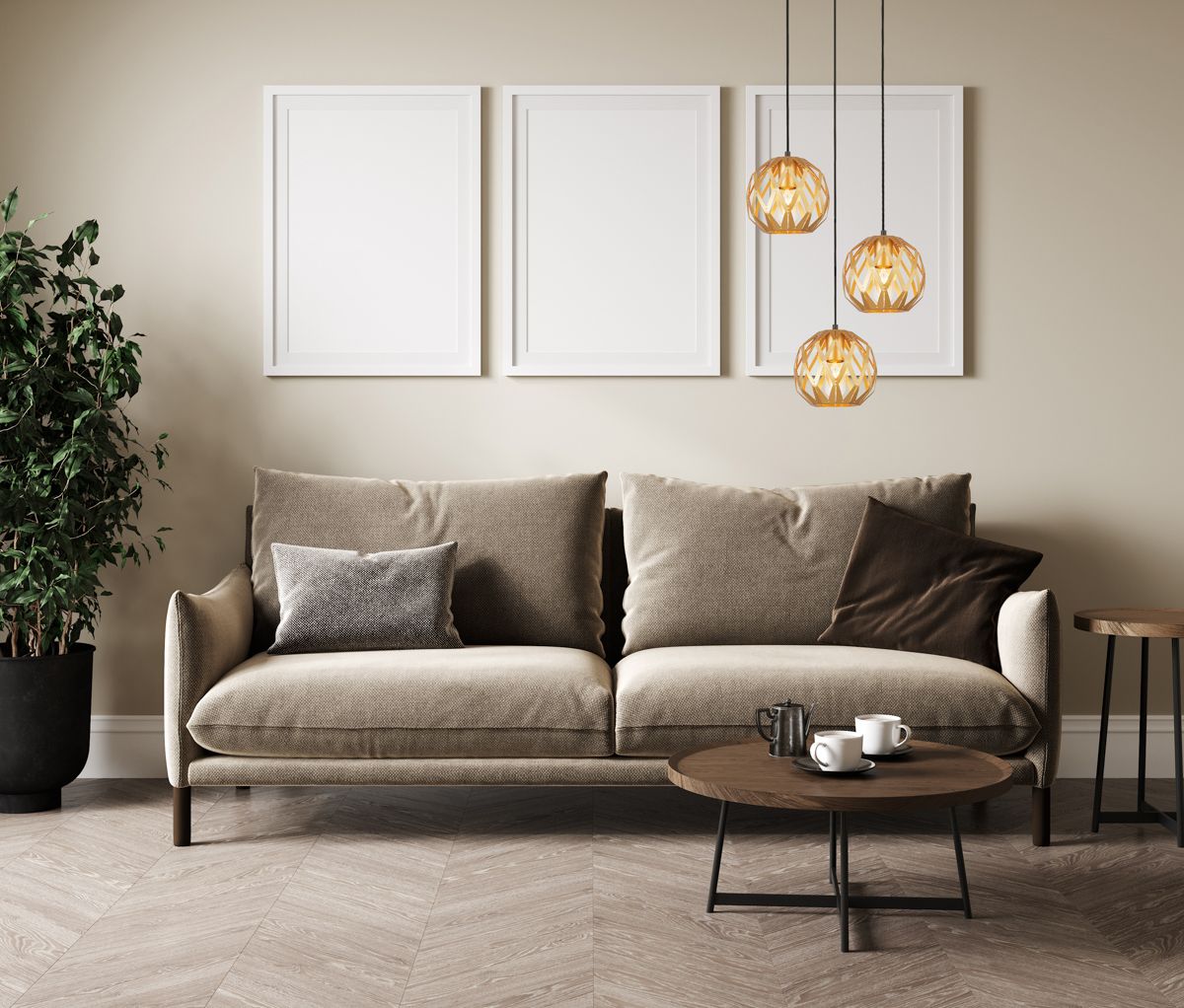 Italux Hilo lampa wisząca 3x40 W złota PND-22341-3SA-GD