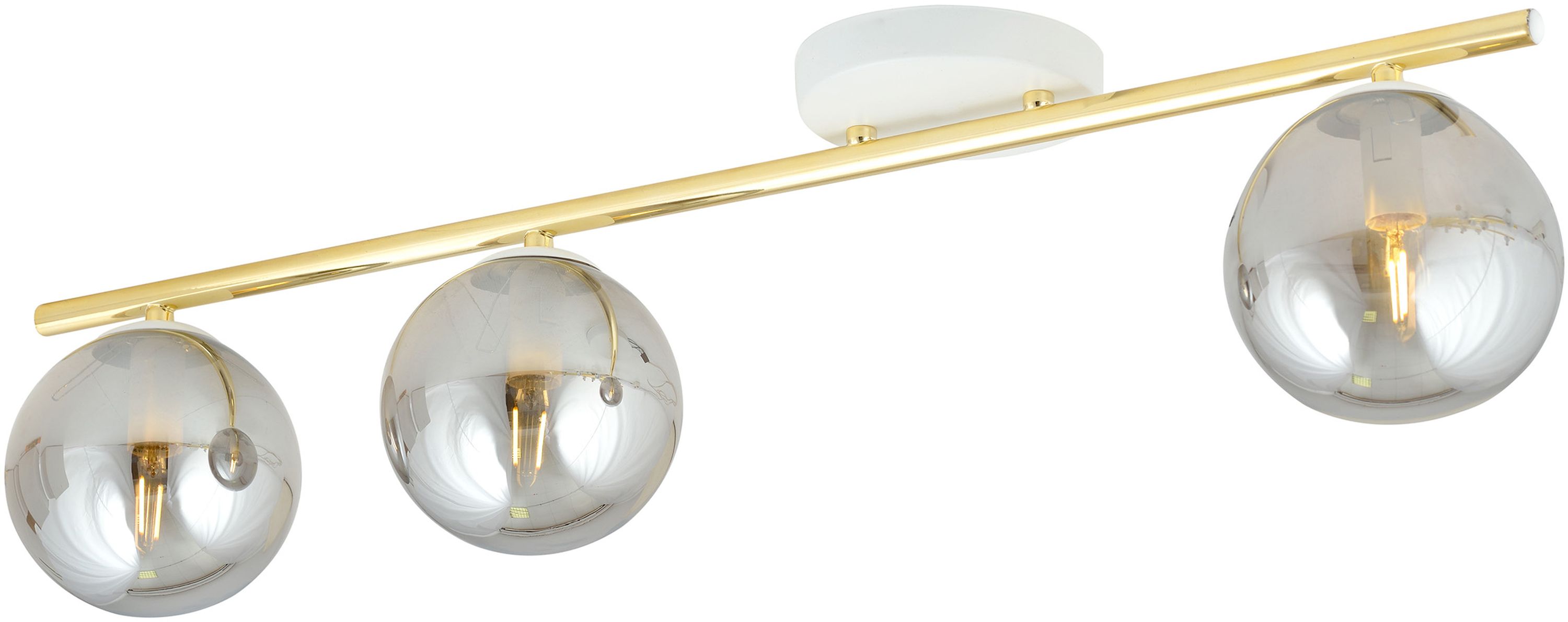 Emibig Monza lampa podsufitowa 3x10W biały/złoty/grafit 1251/3