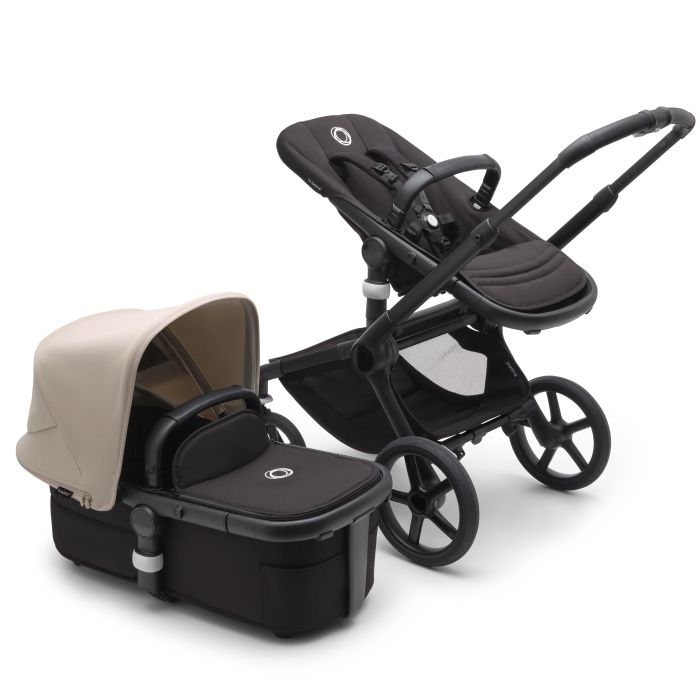 Bugaboo Fox 5 - wózek głęboko-spacerowy-Black-Desert Taupe-Midnight Black