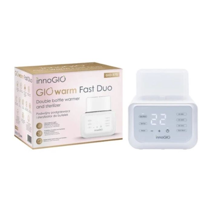 Innogio Podwójny podgrzewacz i sterylizator do butelek GIOWarm Fast Duo GIO-375