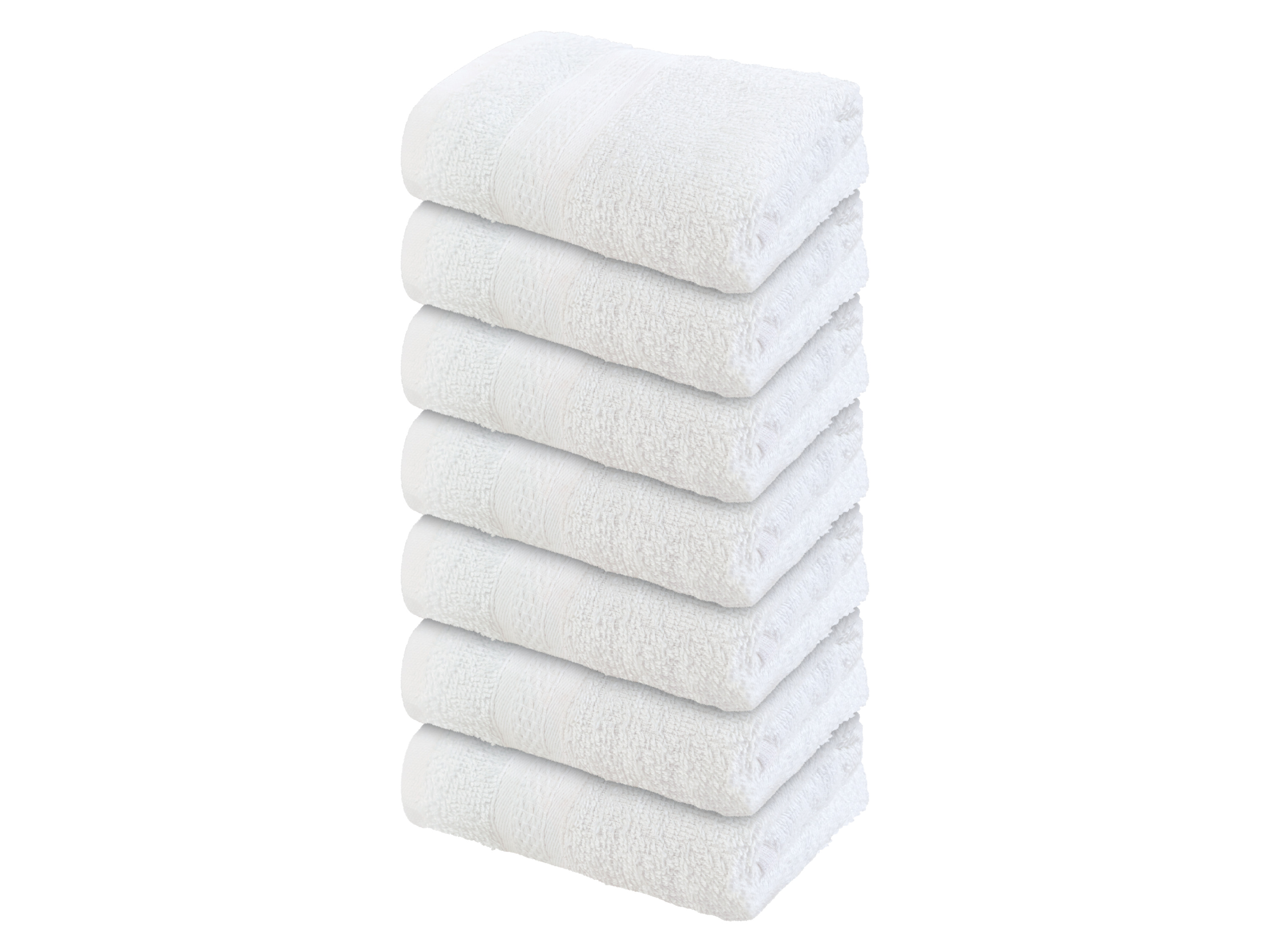 Livarno home Zestaw 8 ręczników frotte do rąk, 30 x 30 cm Biały