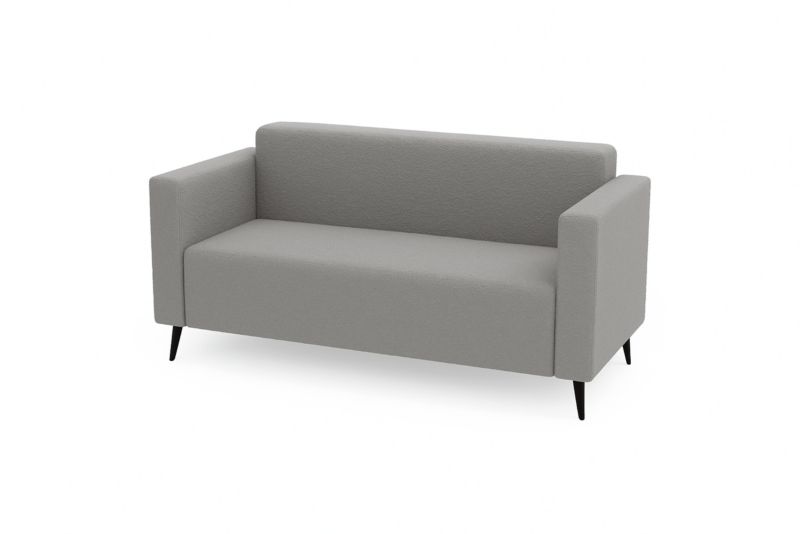 Sofa dwuosobowa Bettso Parma nowoczesna w tkaninie typu baranek jasnoszary 1szt.