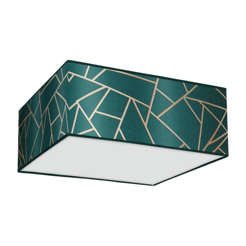 Plafon sufitowy Milagro Ziggy zielony 3 x E27 x 40W IP20 wym: 13 x 50 x 50 cm - 1 szt.