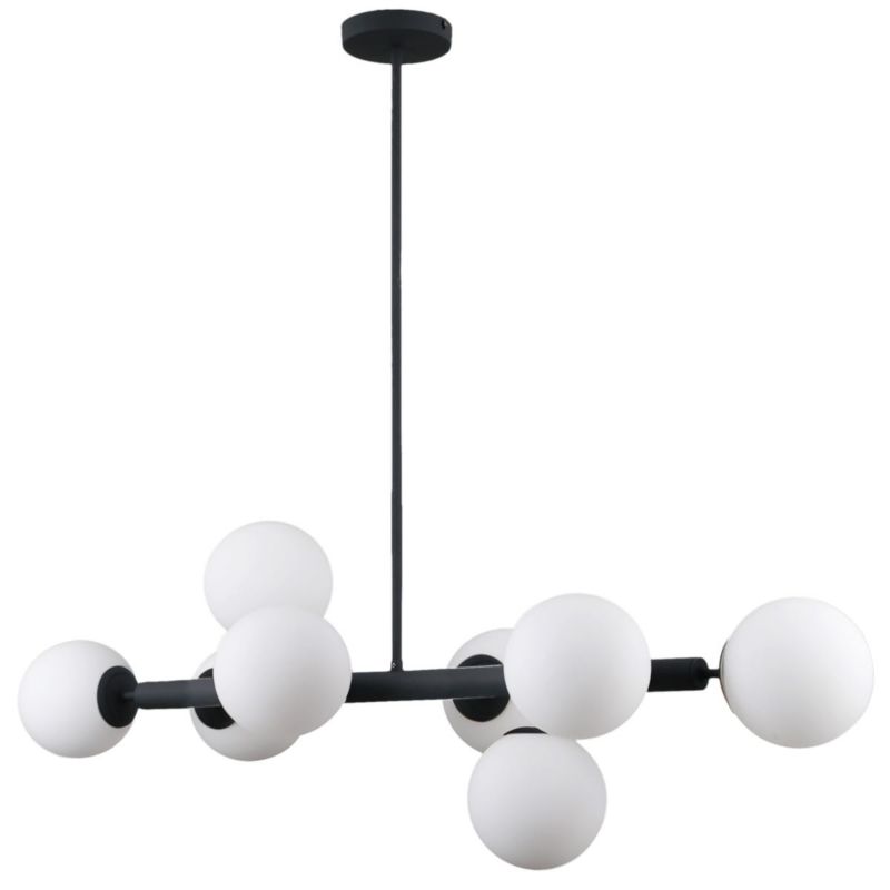 Lampa sufitowa wisząca Italux Raddi 2789 grafitowo-biała nowoczesna 8xG9 x 1 szt.