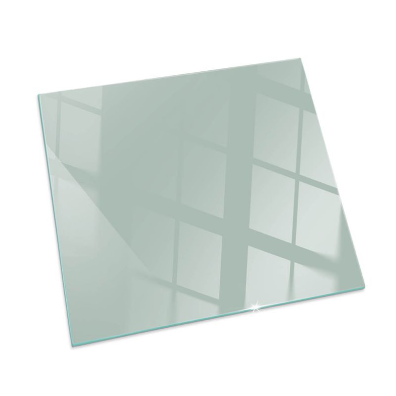 Szklana Podkładka Pod Kominek Kwadrat Wallfluent 60x60 cm Jasny zielony akcent 1 szt.