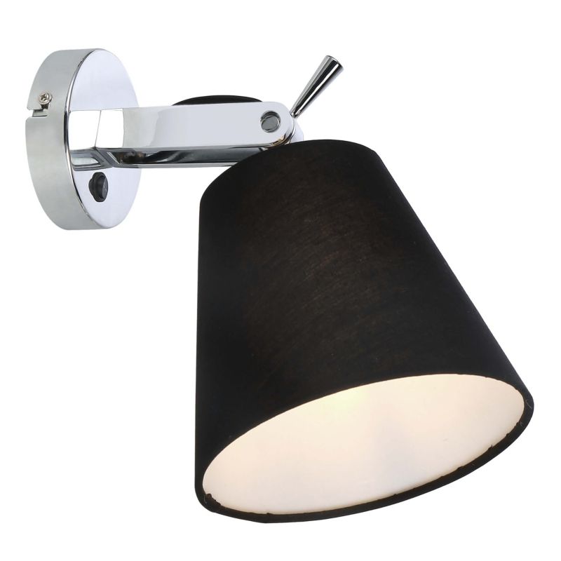 Kinkiet ścienny Light Prestige Bali czarny-chromowany 1 x E27 x 60W IP20 wym: 18 x 17 cm - 1 szt.