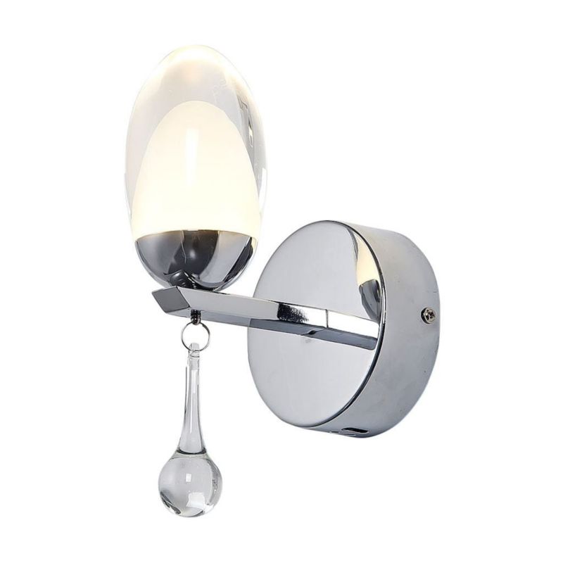 Kinkiet ścienny Milagro Ovo chromowany przezroczysty-biały LED 5W 4000K 350lm IP20 wym: 17 x 8 x 15 cm - 1 szt.