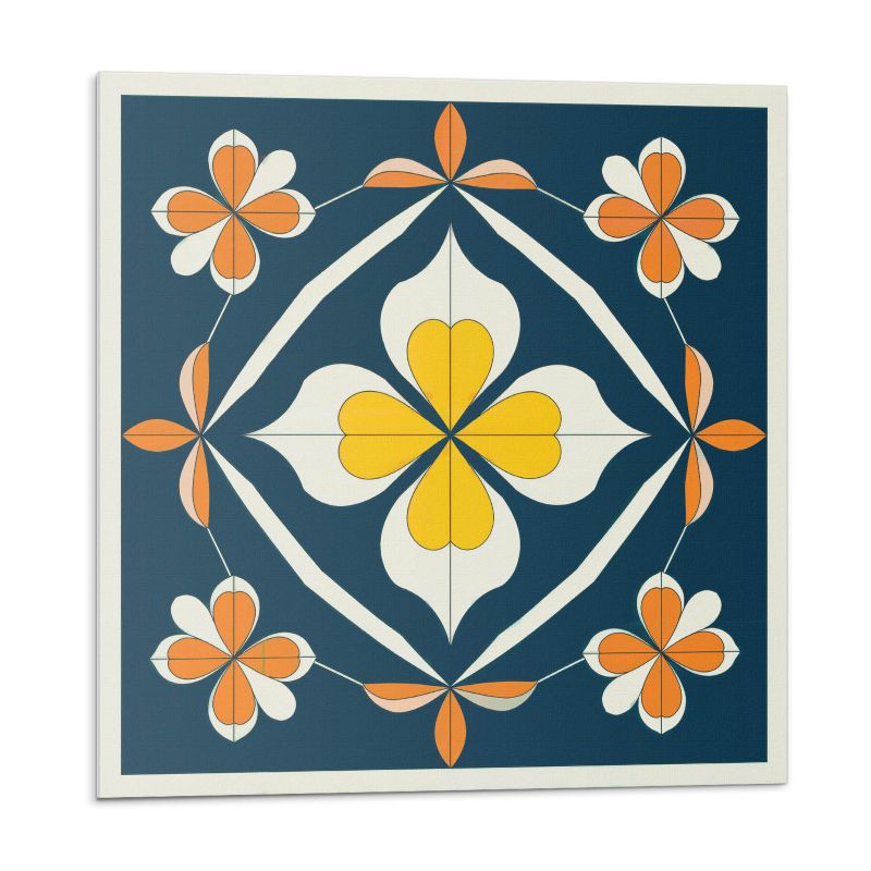 Kafelki samoprzylepne Wallfluent 20x20 cm Symetryczny motyw kwiatowy w eleganckim stylu 20 szt.