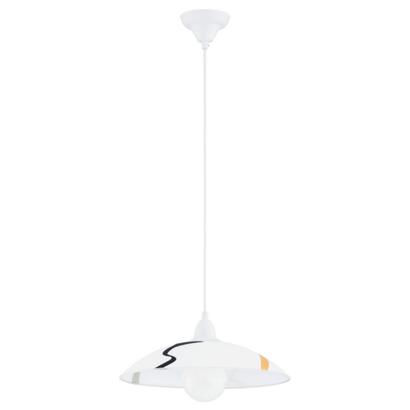 Lampa wisząca Alfa Flores 4307 biało-czarna-beżowa do kuchni 1xE27 x 15W 1 szt.