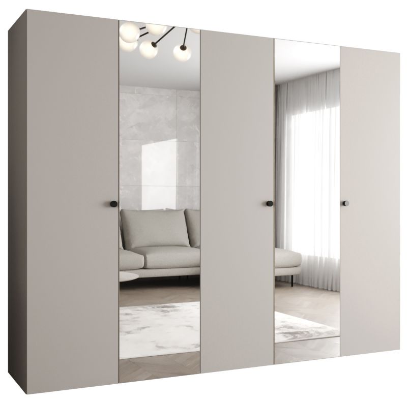 Szafa uchylna Abiks PARMA 2 250 wys. 202 cm Kaszmir + u. Czarny 1 szt