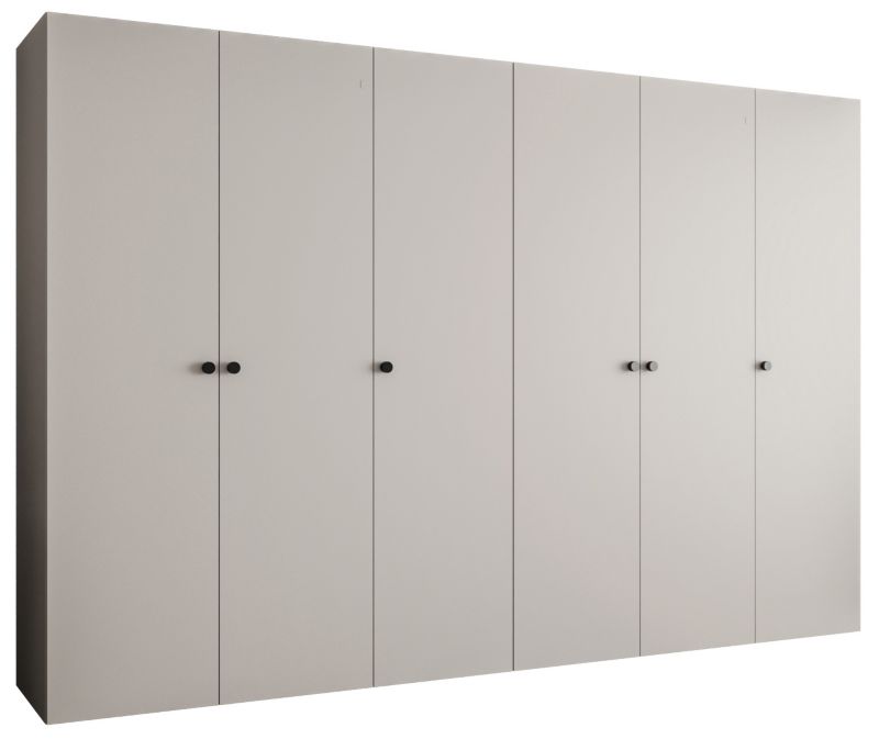 Szafa uchylna Abiks PARMA 1 300 wys. 202 cm Kaszmir + u. Czarny 1 szt