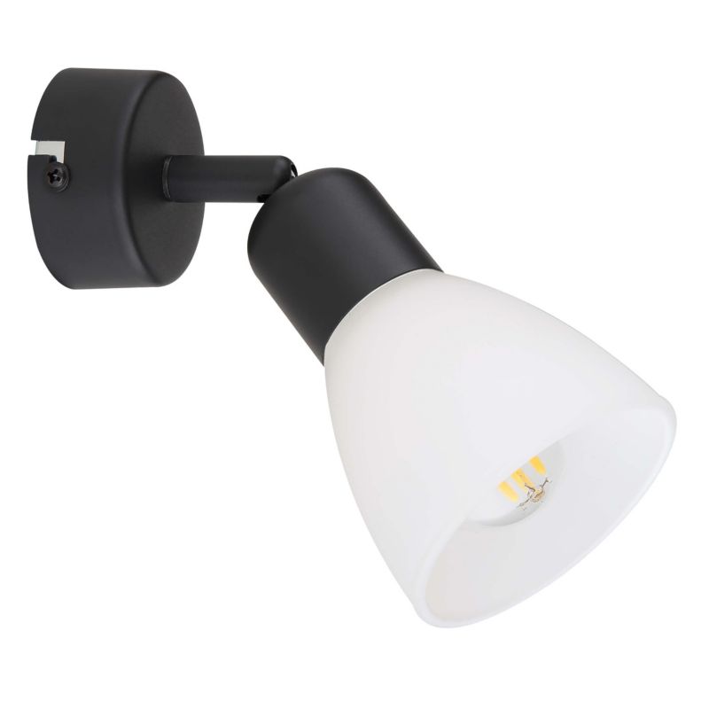Kinkiet ścienny Light Prestige Malta czarno-biały 1 x E14 x 40W IP20 wym: 8 x 8 x 17 cm - 1 szt.