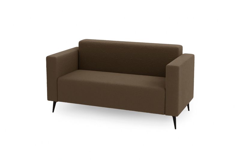 Sofa dwuosobowa Bettso Parma nowoczesna w tkaninie typu baranek brązowy 1szt.