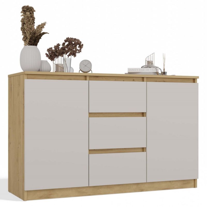 Komoda Topeshop Malwa 2D3S Artisan Kaszmir 120x40x75 cm 1 szt