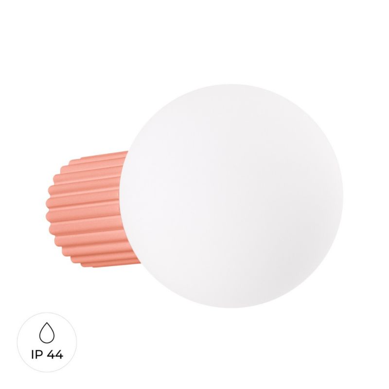 Kinkiet ścienny Sollux Lighting Halo brzoskwiniowo-biały styl nowoczesny 1 x G9 x IP44 wym: 12 x 12 x 17 cm - 1 szt.