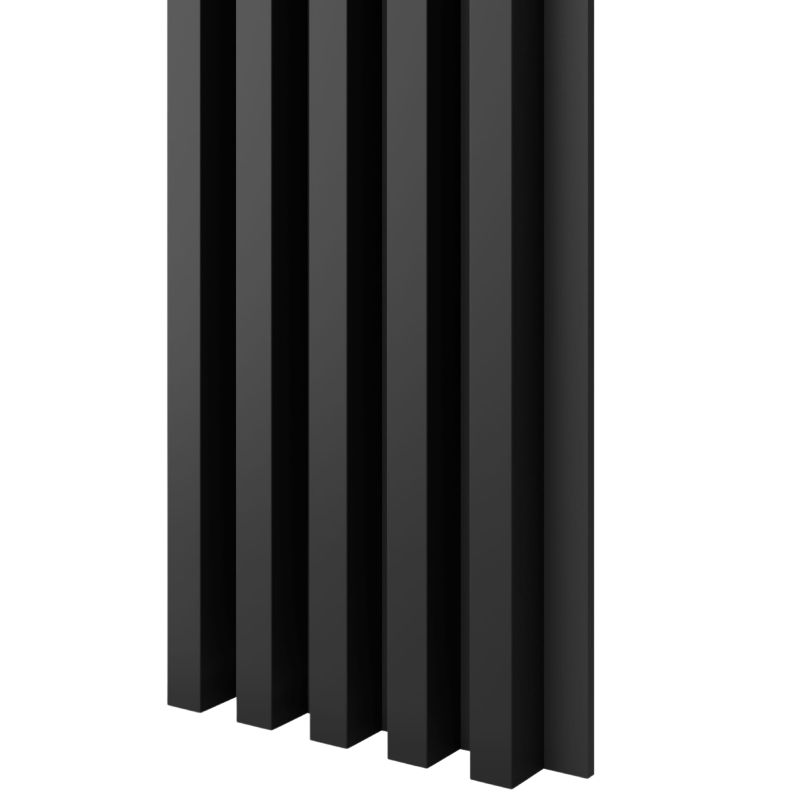 Lamele 3x4cm na czarnej płycie MDF LAMELE3D czarny mat 1 szt