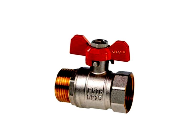 Zawór kulowy Valvex niklowany z dławikiem z motylkiem aluminiowym 19.05 mm 1 szt.