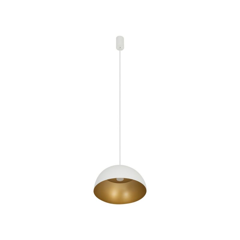 Lampa wisząca Nowodvorski Lighting Hemisphere 7013 biało-złota nowoczesna 1xGX53 x 12W 1 szt.