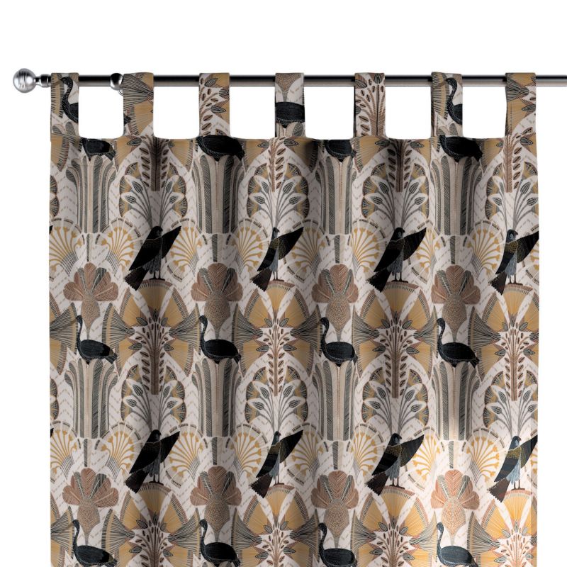 Zasłona na szelkach 1 szt. 130 x 245 cm Dekoria abstrakcyjny beżowo-brązowy wzór 1 szt.
