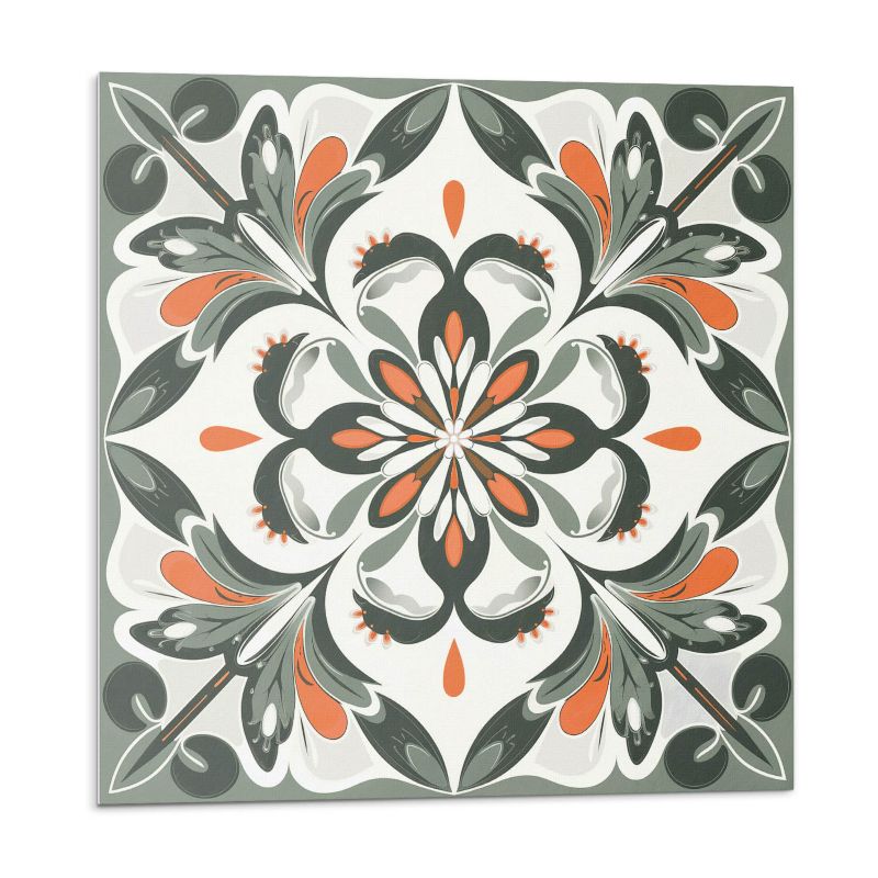 Kafelki samoprzylepne Wallfluent 50x50 cm Florystyczny design z liściastymi akcentami 4 szt.