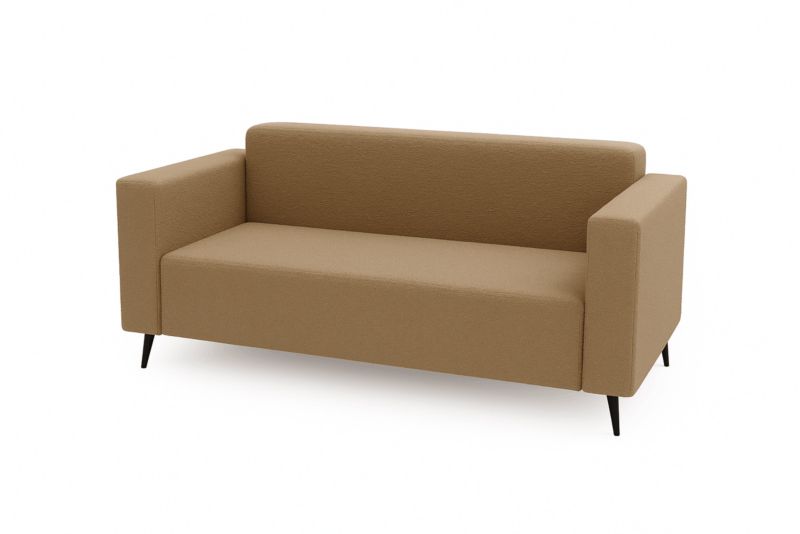 Sofa dwuosobowa Bettso Parma nowoczesna w tkaninie typu baranek ciemnobeżowy 1szt.