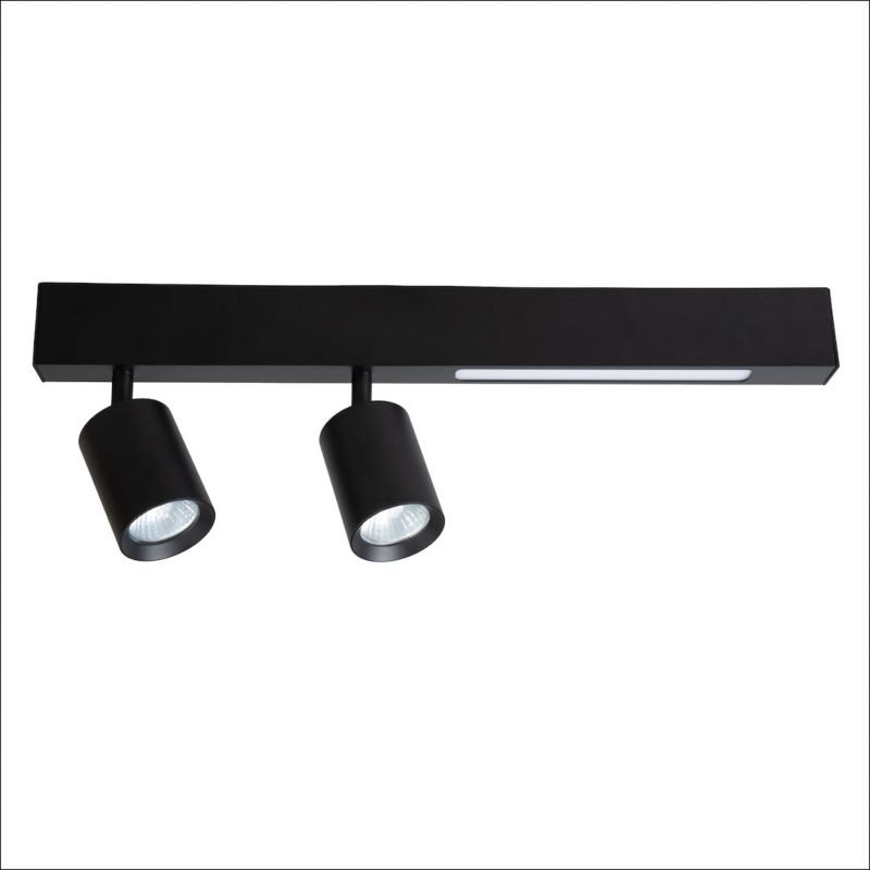 Spot sufitowy Milagro Magnet czarny 3 x GU10 + LED zintegrowany x 5W IP20 wym: 17,5 x 50,4 x 6 cm - 1 szt.