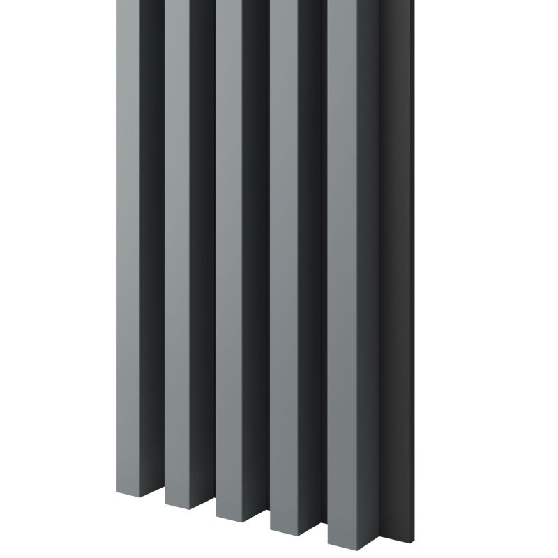 Lamele 3x4cm na czarnej płycie MDF LAMELE3D grafit mat 1 szt