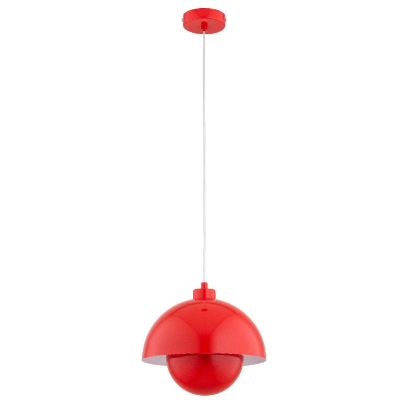 Lampa wisząca Alfa Kuger 4383 czerwono-biała do kuchni 1xE27 x 15W 1 szt.
