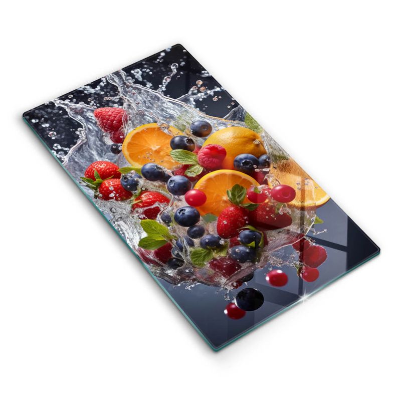 Szklana deska do krojenia Wallfluent 30x52 cm Owoce w wodzie 1 szt.