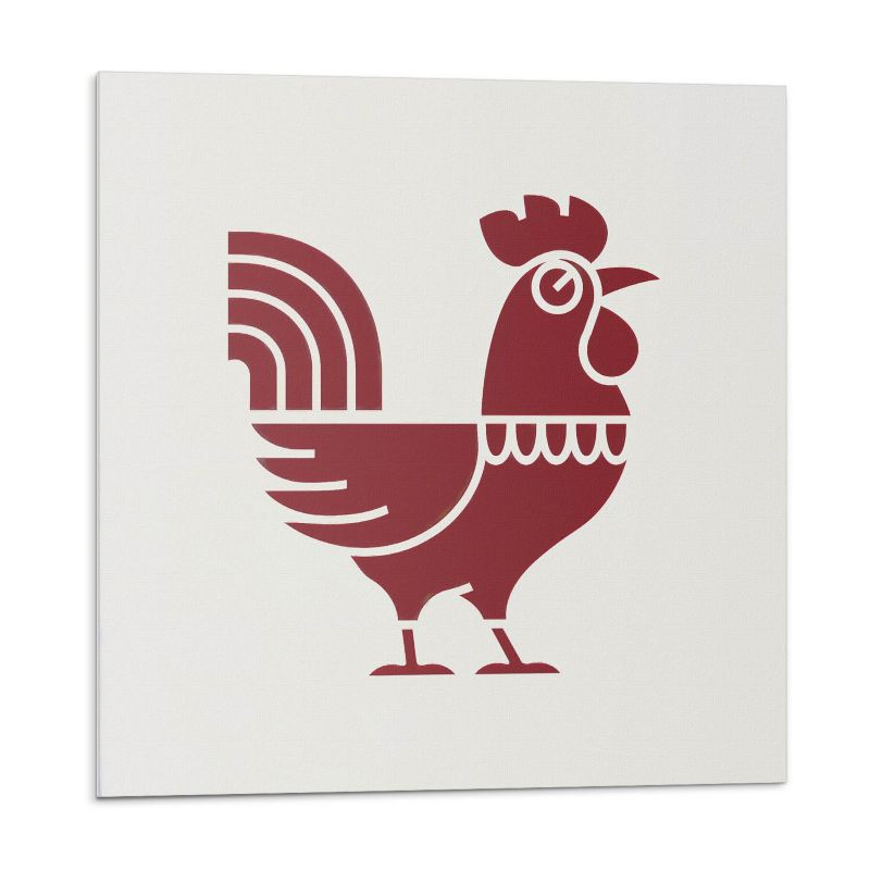 Kafelki samoprzylepne Wallfluent 50x50 cm Graficzny motyw stylizowanego koguta 4 szt.