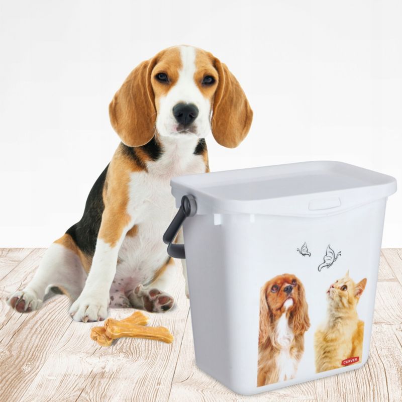 Pojemnik na karmę i zabawki Curver Pet Life 6L, biały