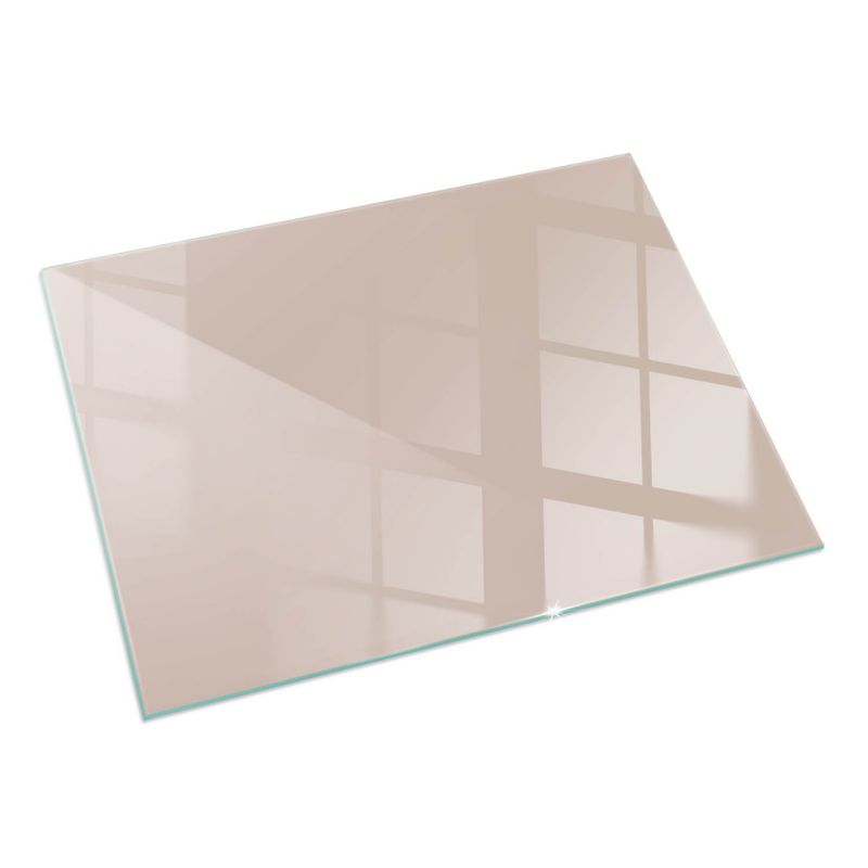 Szklana Podkładka Pod Kominek Prostokąt Wallfluent 120x80 cm Ciepły jasny brąz 1 szt.