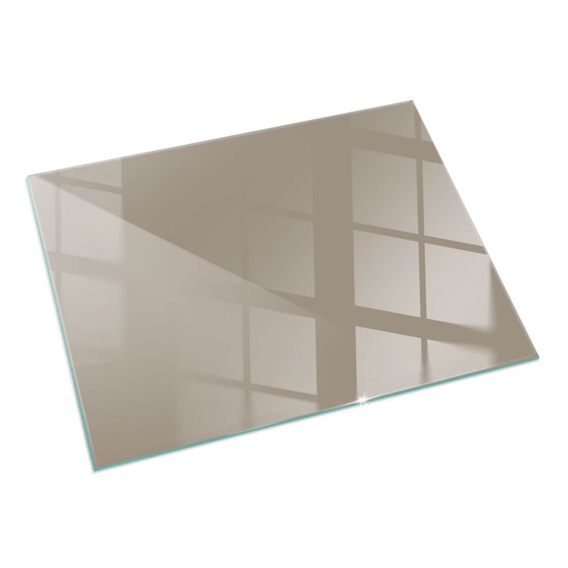 Szklana Podkładka Pod Kominek Prostokąt Wallfluent 60x40 cm Naturalny brąz 1 szt.
