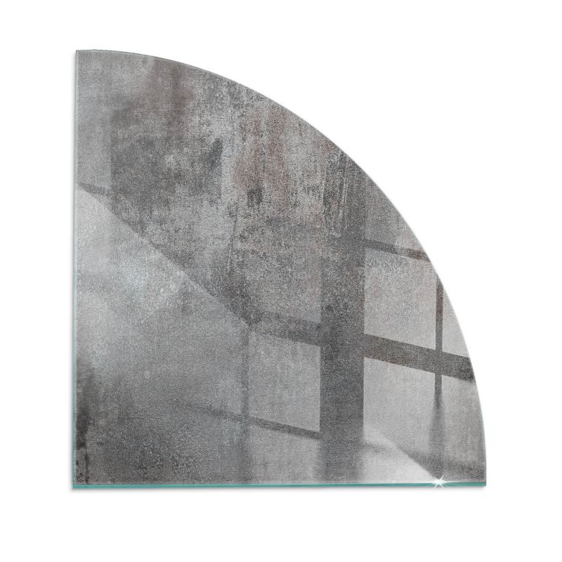 Szklana Podkładka Pod Kominek Ćwiartka Wallfluent 100x100 cm Faktura surowego materiału 1 szt.