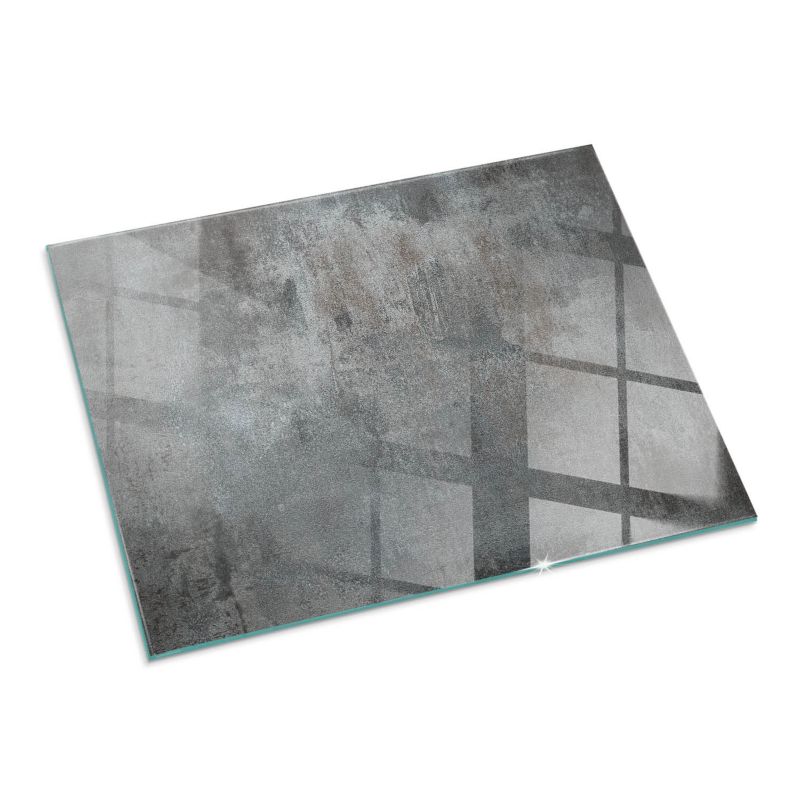 Szklana Podkładka Pod Kominek Prostokąt Wallfluent 80x60 cm Faktura surowego materiału 1 szt.