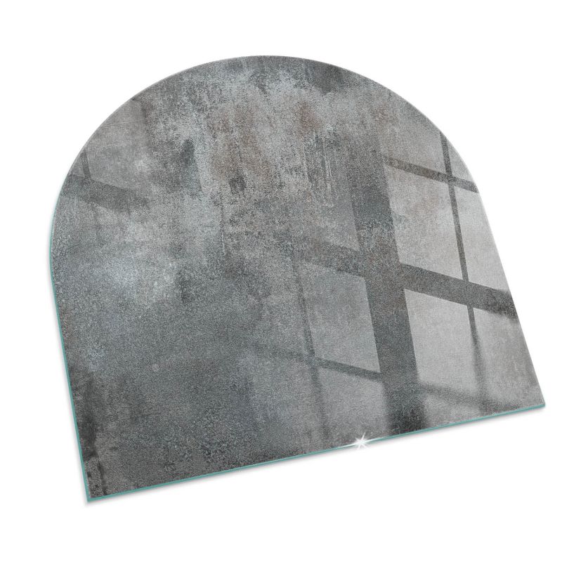 Szklana Podkładka Pod Kominek Półowalny Wallfluent 100x100 cm Faktura surowego materiału 1 szt.