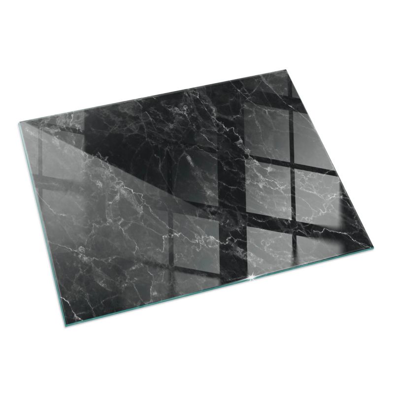 Szklana Podkładka Pod Kominek Prostokąt Wallfluent 120x80 cm Elegancka marmurowa faktura 1 szt.