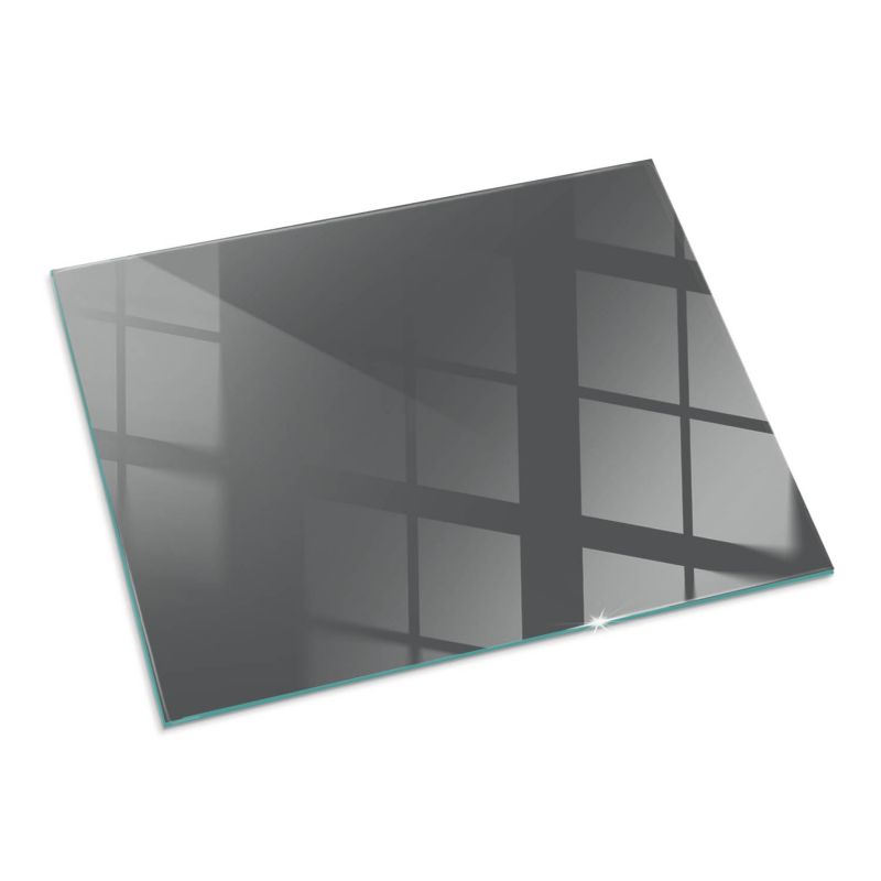 Szklana Podkładka Pod Kominek Prostokąt Wallfluent 80x60 cm Szaro-brązowy ton 1 szt.