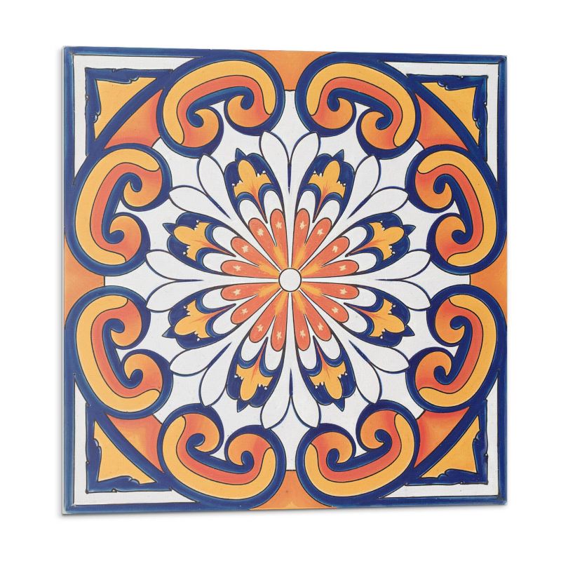 Kafelki samoprzylepne Wallfluent 30x30 cm Kwiatowy design z tłem w subtelnych odcieniach 9 szt.