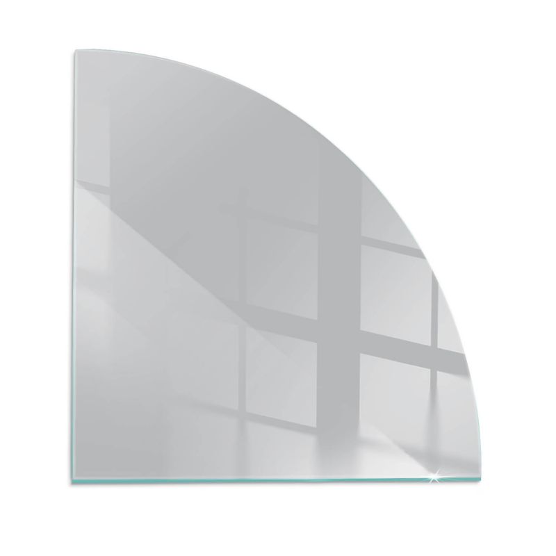 Szklana Podkładka Pod Kominek Ćwiartka Wallfluent 100x100 cm Jasnoszary odcień 1 szt.