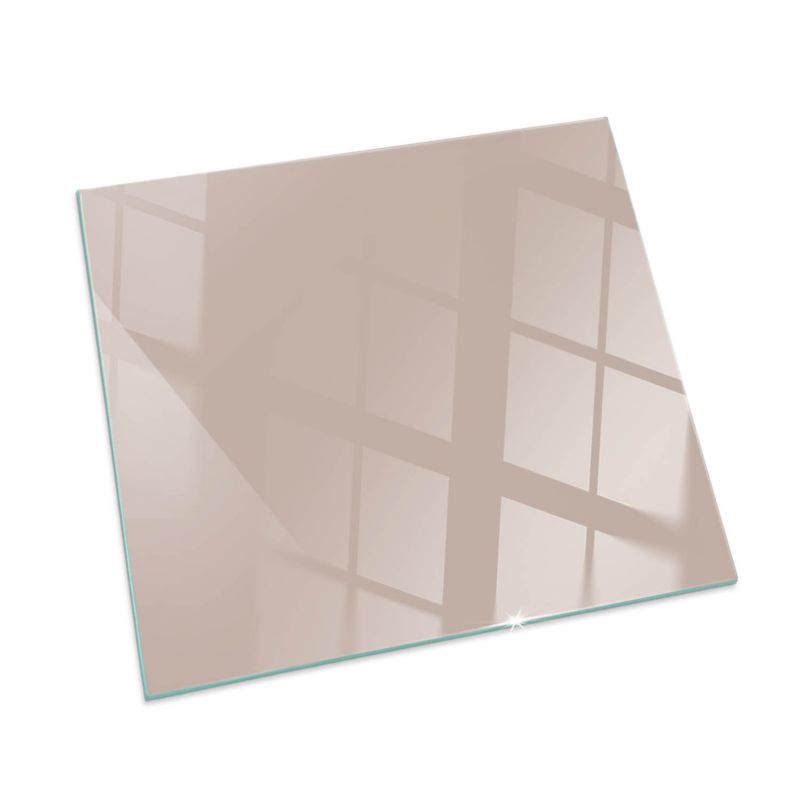 Szklana Podkładka Pod Kominek Kwadrat Wallfluent 50x50 cm Ciepły jasny brąz 1 szt.